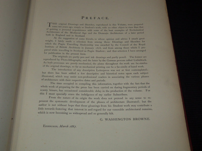 1887 PUGIN STUDENTSHIP DRAWINGS VOLUME #43 OF 200 - G. WASHINGTON BROWNE - Z 285