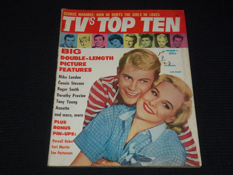 1961 NO. 1 TV'S TOP TEN MAGAZINE - TROY DONAHUE & DIANE MCBAIN COVER - E 15498