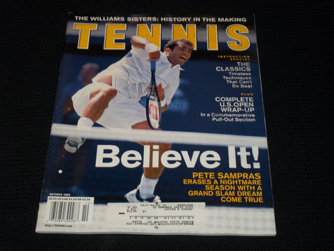 2002 OCTOBER TENNIS MAGAZINE - PETE SAMPRAS FRONT COVER - E 2279