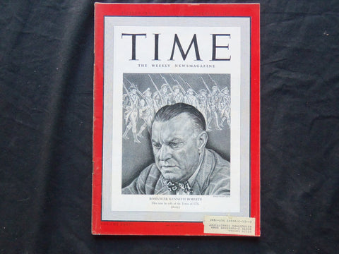 1940 NOVEMBER 25 TIME MAGAZINE - ROMANCER KENNETH ROBERTS - T 740
