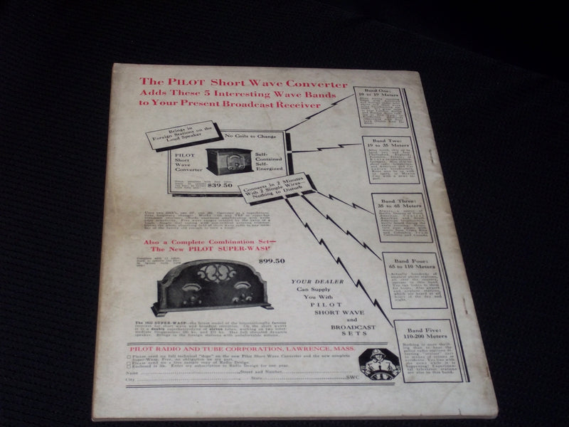 1932 FEBRUARY MARCH SHORT WAVE CRAFT MAGAZINE NICE COVER - E 114
