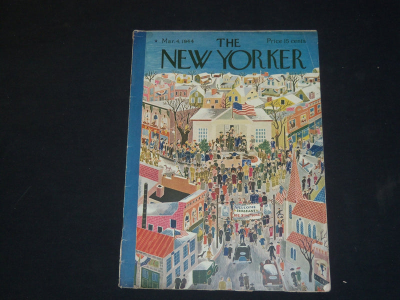 1944 MARCH 4 THE NEW YORKER MAGAZINE - ILLUSTRATED COVER - NY 86