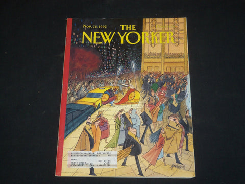 1992 NOVEMBER 16 THE NEW YORKER MAGAZINE - ILLUSTRATED COVER - NY 1560