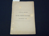 1852 DECEMBER MASSACHUSETTS BANK COMMISSIONERS ANNUAL REPORT - K 2048