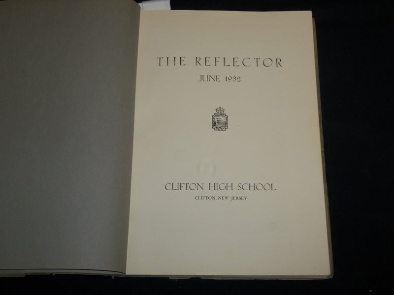 1932 THE REFLECTOR CLIFTON HIGH SCHOOL YEARBOOK - NEW JERSEY - J 6861