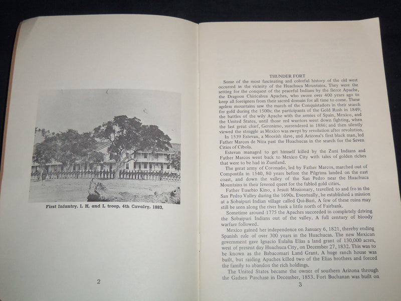 1972 THUNDER FORT THE STORY OF FORT HUACHUCA BY BEN T. TRAYWICK - J 8501