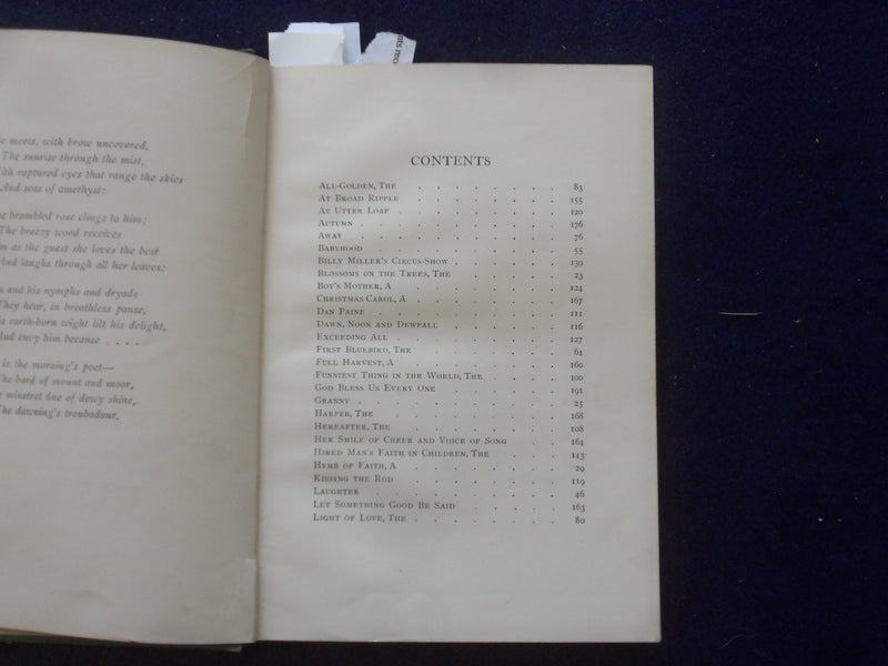 1905 RILEY SONGS O'CHEER HARDCOVER BOOK BY JAMES W. RILEY AND VAWTER - KD 8433