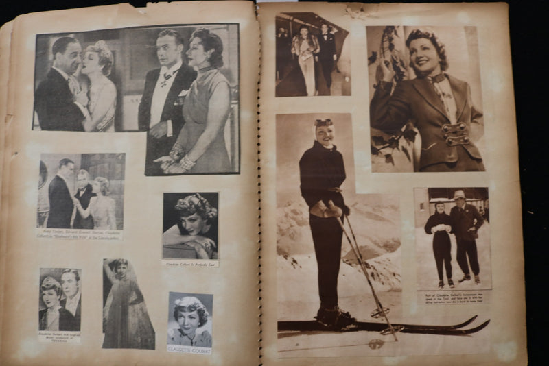 1930'S MOVIE STARS SCRAPBOOK - GINGER ROGERS - MYRNA LOY-DEANNA DURBIN - E 24887