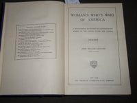 1914 WOMAN'S WHO'S WHO OF AMERICA BOOK EDITED BY JOHN WILLIAM LEONARD - KD 4752