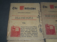 1907 THE PHILISTINE MAGAZINE LOT OF 11 ISSUES - BY ELBERT HUBBARD - WR 709C