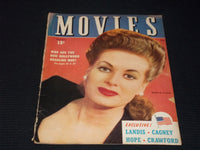 1943 AUGUST MOVIES MAGAZINE - MAUREEN O'HARA FRONT COVER - E 14185