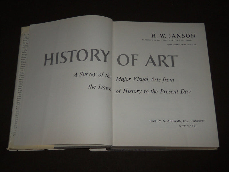 1966 HISTORY OF ART SURVEY OF THE MAJOR VISUAL ARTS BOOK BY H. W. JANSON - D 164