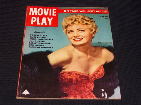 1951 JANUARY MOVIE PLAY MAGAZINE - SHELLEY WINTERS FRONT COVER - E 14230