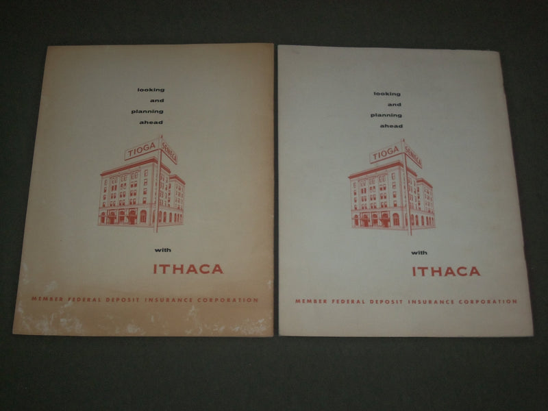 1954 ITHACA SAVIGS BANK BROCHURES LOT OF 2 - SOFTCOVER - J 2625