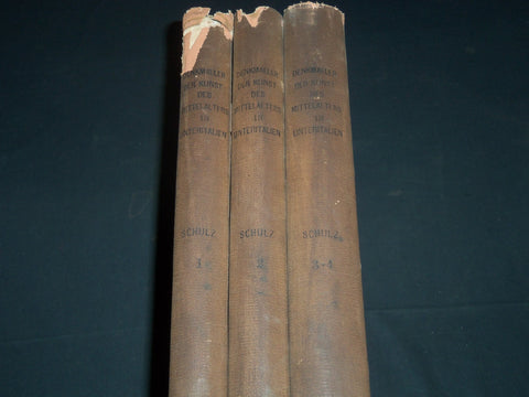 1860 DENKMAELER DER KUNST DES MITTELALTERS IN UNTERITALIEN VOLUME 1-4 - Z 165