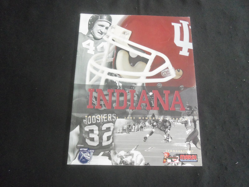 2002 NOV 16 FOOTBALL PROGRAM - INIDANA UNIVERSITY VS PENN STATE UNIV - B 5534D
