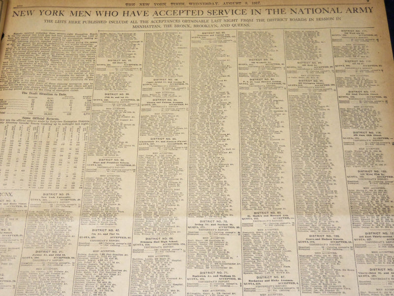 1917 AUGUST 8 NEW YORK TIMES - HELFFERICH TO STEER PEACE PLANS - NT 8505