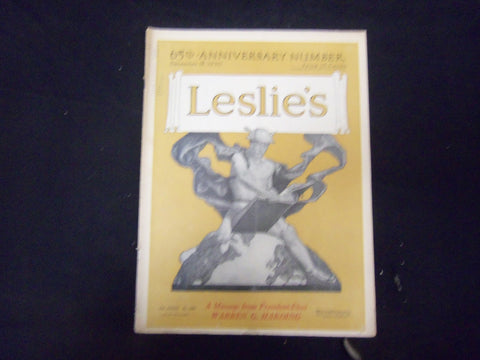 1920 DECEMBER 18 LESLIE'S WEEKLY MAGAZINE - 65TH ANNIVERSAY NUMBER - ST 2314
