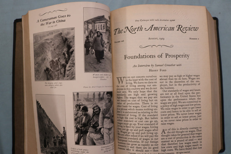 1928-1929 THE NORTH AMERICAN REVIEW - BOUND VOLUMES - LOT OF 3 - KD 9674