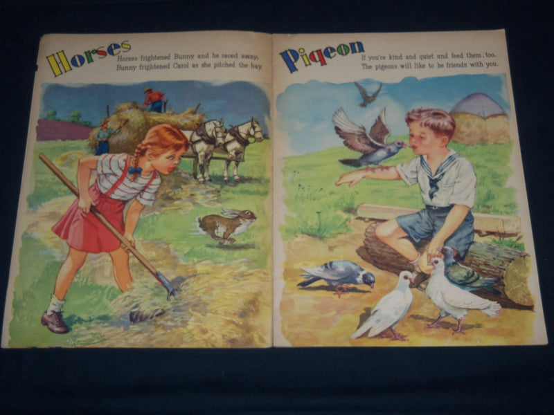 1945 FARM FRIENDS STORY BOOK - SOFTCOVER - NICE ILLUSTRATIONS - J 9268