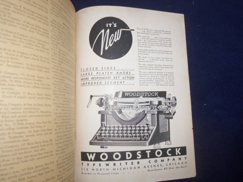 1933 THE WRITERS YEAR BOOK & MARKET GUIDE - ST 1952L