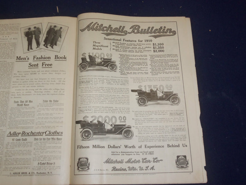 1909 OCTOBER 9 COLLIER'S MAGAZINE - NICE ILLUSTRATED COVER - ST 6686