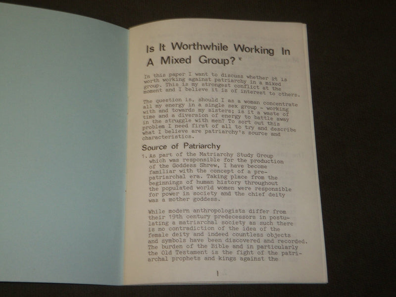 1977 IS IT WORTHWHILE WORKING IN A MIXED GROUP BOOK BY LONG & COGHILL - J 3625