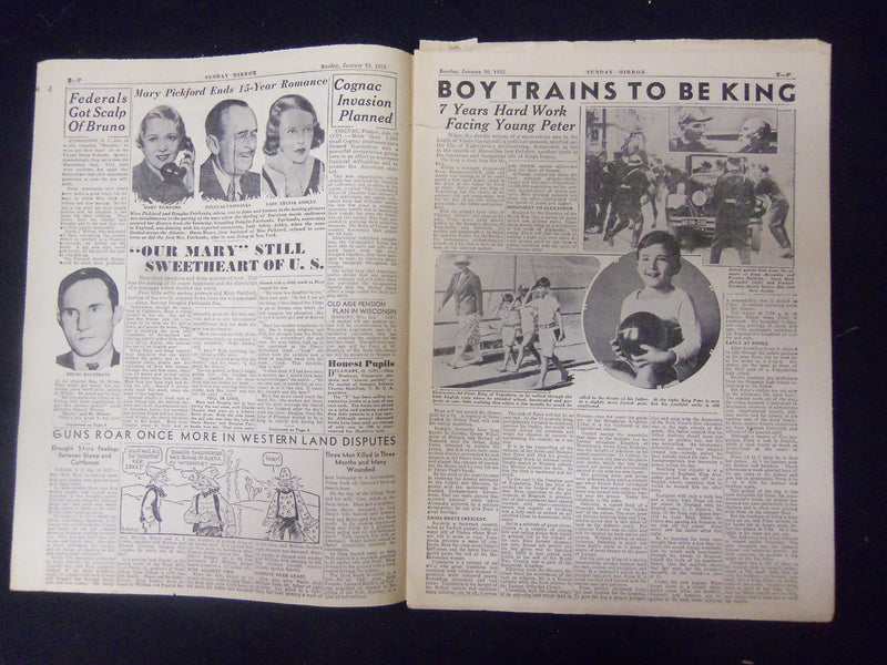 1935 JANUARY 20 NEW YORK SUNDAY MIRROR - FEDERAL ATTACK UNNERVES BRUNO - NP 2248