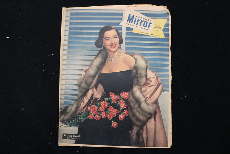 1950 APRIL 30 SUNDAY MIRROR MAGAZINE - ROSALIND RUSSELL COVER - E 26338