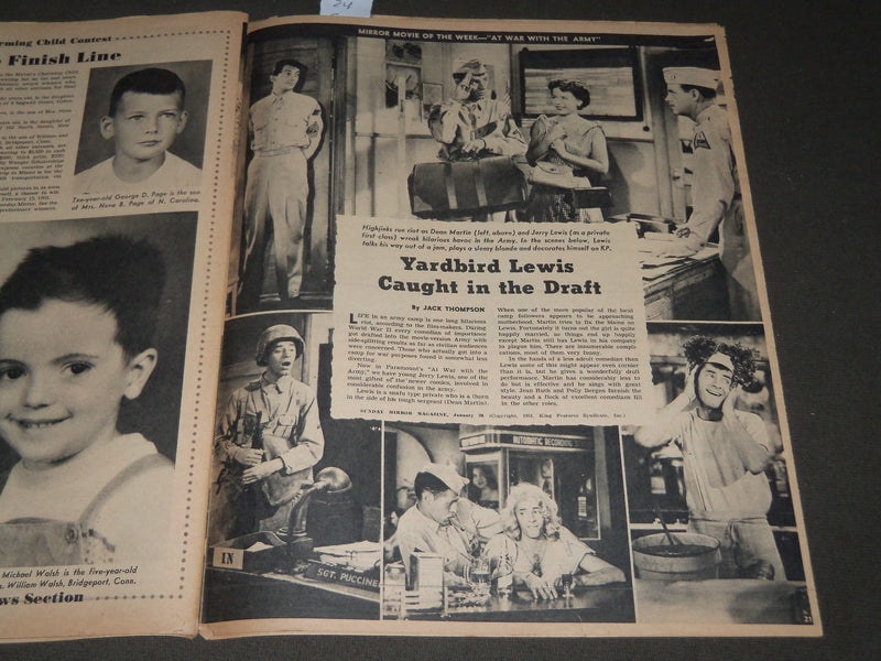 1951 JANUARY 28 SUNDAY MIRROR MAGAZINE SECTION - JUNE ALLYSON COVER - J 2994