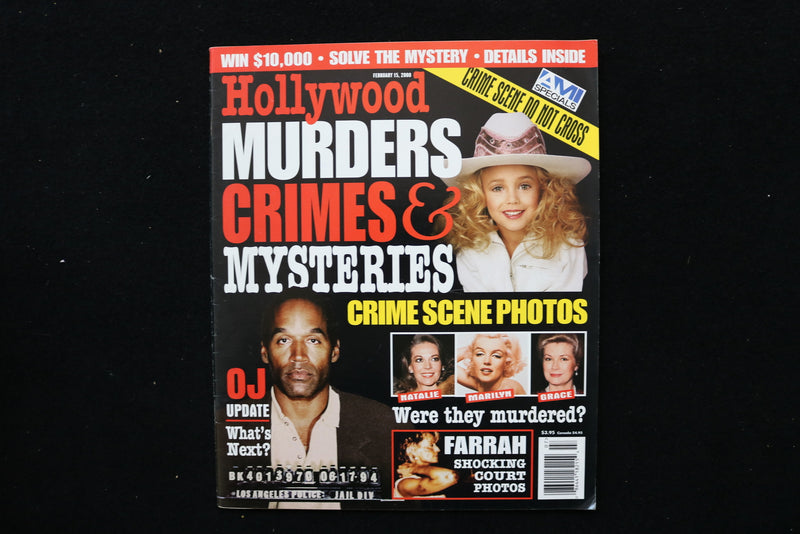 2000 FEB 15 HOLLYWOOD MURDERS & CRIMES MAGAZINE - O.J. SIMPSON COVER - E 24421