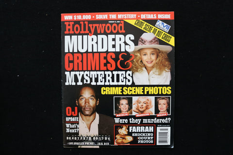 2000 FEB 15 HOLLYWOOD MURDERS & CRIMES MAGAZINE - O.J. SIMPSON COVER - E 24421