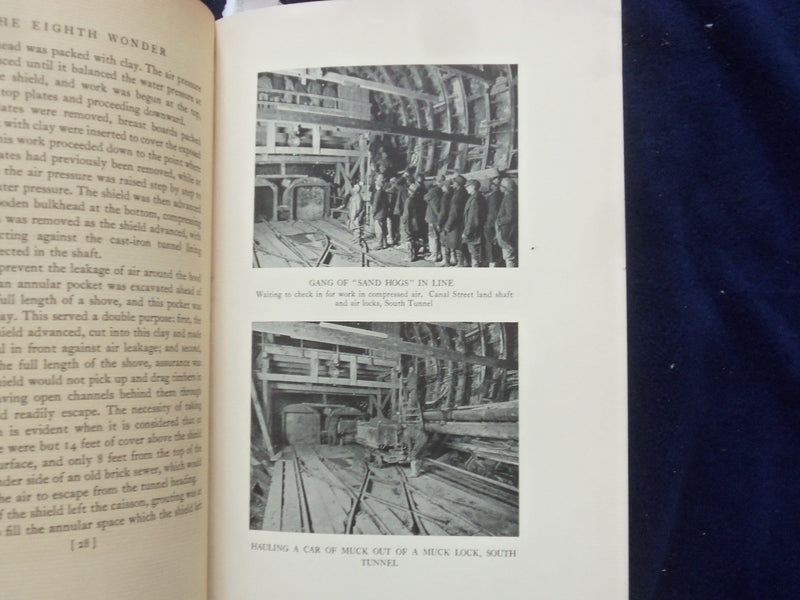 1927 THE EIGHTH WONDER - HOLLAND TUNNEL HARDCOVER BOOK - KD 8635