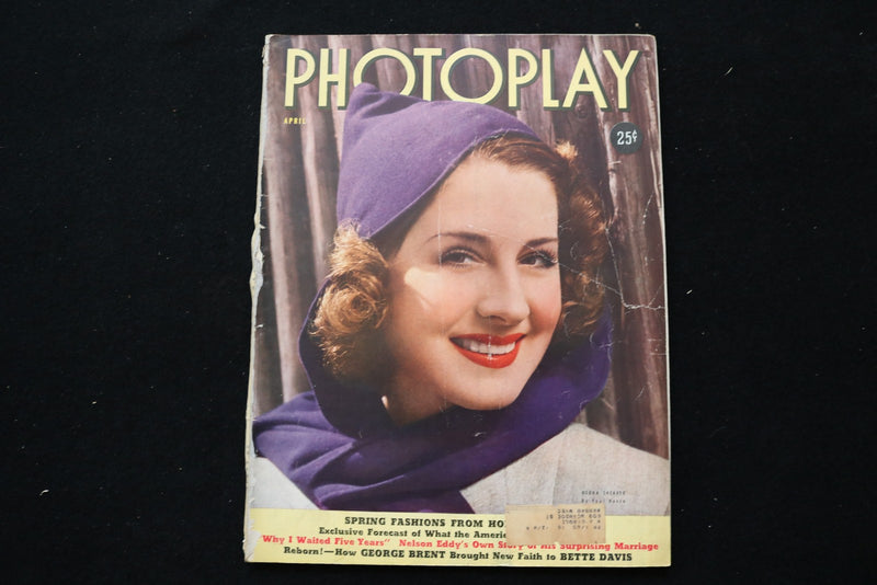 1939 APRIL PHOTOPLAY MAGAZINE - NORMA SHEARER COVER - E 25394