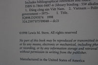 1998 THE VIETNAMESE COMMUNIST PARTY'S AGENDA FOR REFORM BY LEWIS STERN - KD 9780
