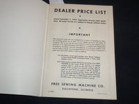 1947 FREE WESTINGHOUSE ELECTRIC SEWING MACHINE CO. PARTS PRICE LIST - J 9163