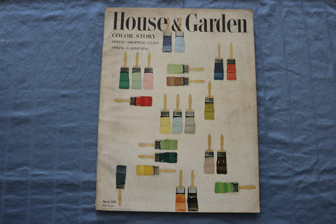 1951 MARCH HOUSE & GARDEN MAGAZINE - COLOR STORY - SPRING SHOPPING GUIDE- E 9290