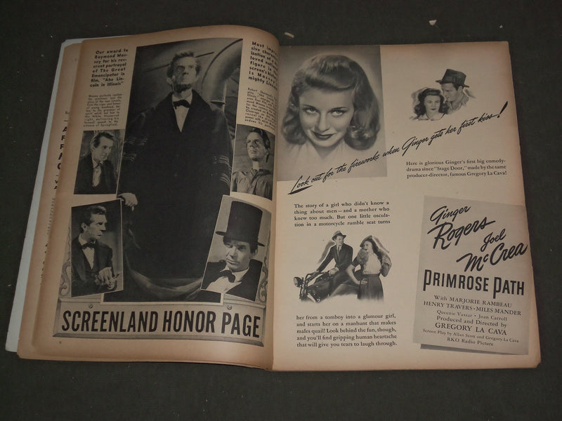 1940 APRIL SCREENLAND MAGAZINE - MADELEINE CARROLL COVER - M 51