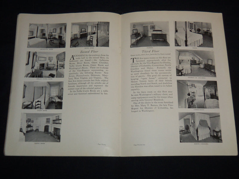 1921 MOUNT VERNON VIRGINIA ILLUSTRATED HANDBOOK - NICE PRINTS - J 8775