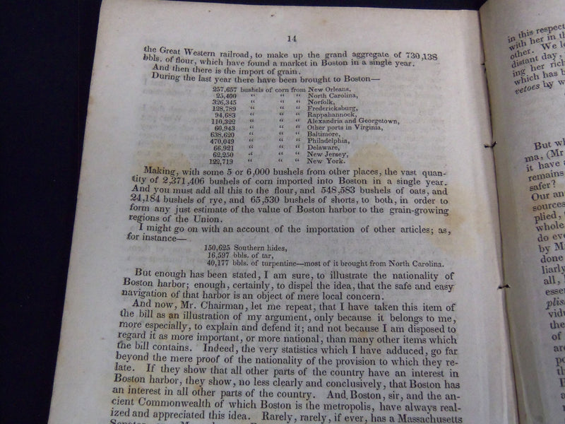 1846 MR. WINTROP OF MASSACHUSETTS THE RIVER AND HARBOR BILL SPEECH - J 9000