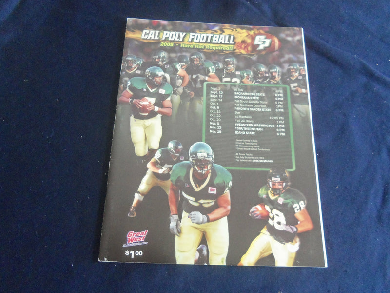 2005 NOV 12 FOOTBALL PROGRAM - CAL POLY UNIV VS SOUTHERN UTAH UNIV- SP 1218R