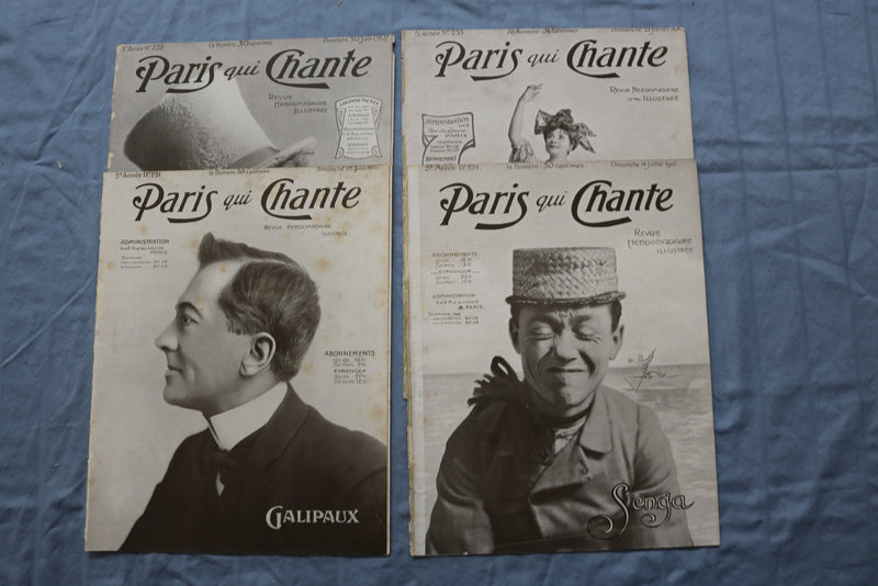 1907 PARIS QUI CHANTE REVUE ILLUSTRATEE MAGAZINE - FRENCH - LOT OF 38 - O 3846