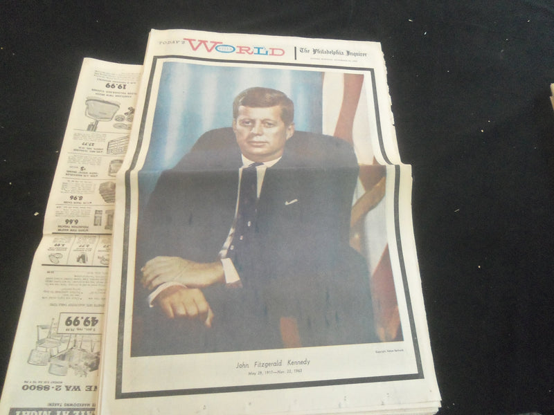 1963 NOV 24 THE PHILADELPHIA INQUIRER NEWSPAPER - TRIBUTE TO KENNEDY - NP 5812