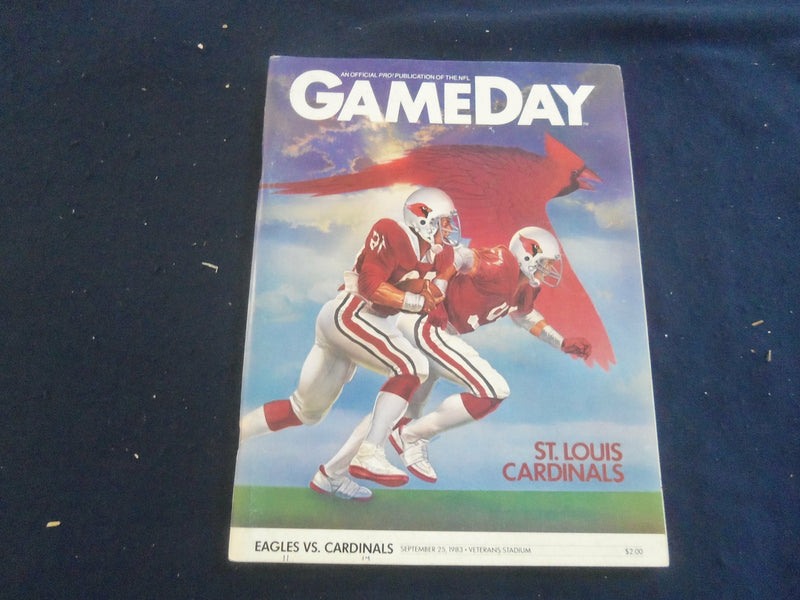 1983 SEP 25 GAMEDAY MAGAZINE- PHILADELPHIA EAGLES VS ST. LOUIS CARDINALS- F 250C