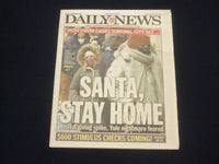 2020 DECEMBER 21 NEW YORK DAILY NEWS NEWSPAPER-N.Y. JETS GET FIRST WIN OF SEASON