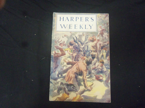 1914 APRIL 4 HARPER'S WEEKLY MAGAZINE - NICE COVER & ILLUSTRATIONS - ST 2485