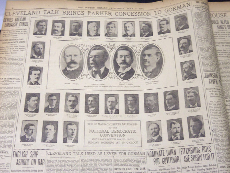 1904 JULY 2 THE BOSTON HERALD - YALE OARSMEN EASILY BEAT HARVARD - BH 46