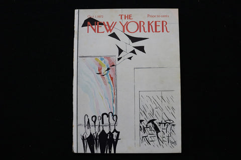 1972 OCTOBER 7 NEW YORKER MAGAZINE - GREAT ILLUSTRATED COVER - NY 2869