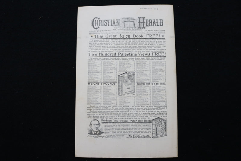 1895 AUGUST 22 THE CONGREGATIONALIST MAGAZINE - PROFESSOR A. B. BRUCE - K 2337