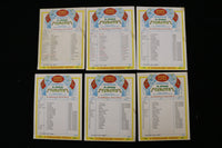 1978 HUBERT CASTLE CIRCUS OFFICIAL ROUTE CARDS - LOT OF 6 - K 1919